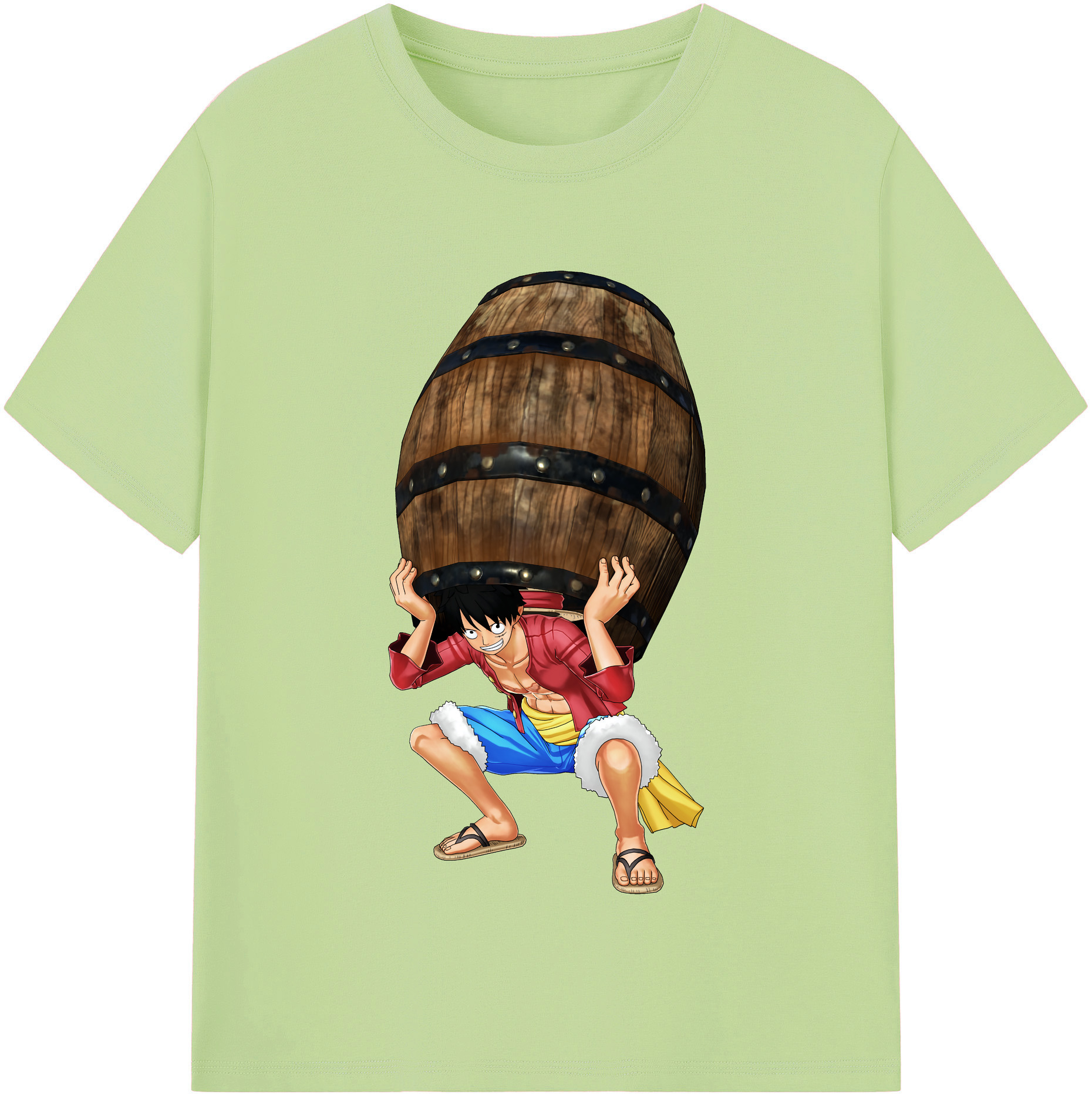 ワンピース モンキー・D・ルフィ ONE PIECE Monkey D. Luffy 綿100％半袖Tシャツ（フロントプリント）